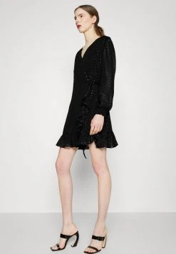 MICHAEL Michael Kors Damen CLIP WRAP - Cocktailkleid/festliches Kleid - Black -Michael Kors Verkäufe 72141bf7769344839e9a44b07bfa4372