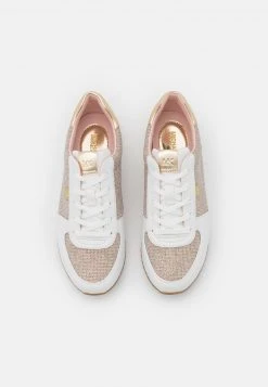 MICHAEL Michael Kors Damen MONIQUE TRAINER - Sneaker Low - White/gold -Michael Kors Verkäufe 7524f83f4c0c435590602990b2f0f179