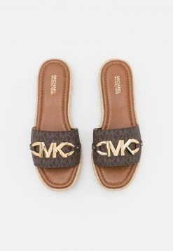 MICHAEL Michael Kors Damen IZZY SLIDE - Pantolette Flach - Brown/multicolor -Michael Kors Verkäufe 7906622387bf49b196cb0d4a78889348