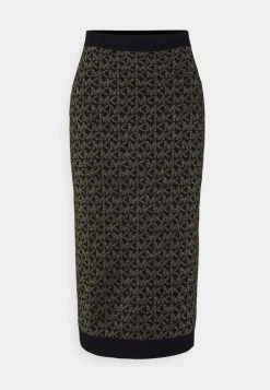MICHAEL Michael Kors Damen PENCIL SKIRT - Bleistiftrock - Black/gold -Michael Kors Verkäufe 7a1ecb803036442eb774c7b1414a86a0