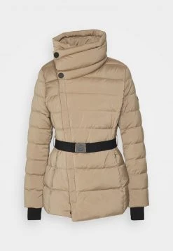 MICHAEL Michael Kors Damen ULTRA BELTED HORIZONTAL QUILTED JACKET - Daunenjacke - Taupe -Michael Kors Verkäufe 7a9178acab274fa8a2a8340775c1e1a4