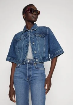 MICHAEL Michael Kors Damen Jeansjacke - Indigo -Michael Kors Verkäufe 7a9a038cafaf4734825dfa6c9c289580