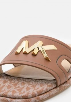 MICHAEL Michael Kors Damen KIPPY SLIDE - Pantolette Flach - Luggage -Michael Kors Verkäufe 7c26ed7c57274e32b5ff3f0c59815e63