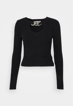 MICHAEL Michael Kors Damen CHAIN CUT OUT CROP - Strickpullover - Black 14 MICHAEL Michael Kors Damen CHAIN CUT OUT CROP - Strickpullover - Black -Michael Kors Verkäufe 7c53b978949b443d83bb172ca42063c9