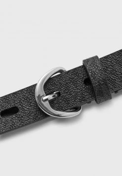 MICHAEL Michael Kors Damen STUDDED LOGO - Gürtel - Black/silver-coloured -Michael Kors Verkäufe 829fa2212a5b47c2be6269d36f8c8389