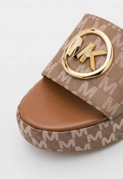 MICHAEL Michael Kors Damen SADLER WEDGE - Pantolette Flach - Luggage -Michael Kors Verkäufe 84ec660cb15f435492d37550762e5eb2