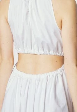 MICHAEL Michael Kors Damen HALTER MIDI DRESS - Freizeitkleid - White -Michael Kors Verkäufe 86986ca5024248e7b892c7f34211bf78