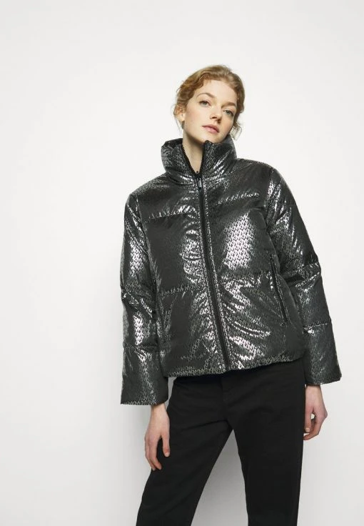 MICHAEL Michael Kors Damen Daunenjacke - Black/silver -Michael Kors Verkäufe 8b52210fe00444c9865b18a63fac7bee