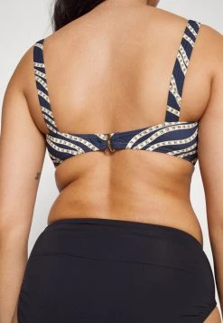 MICHAEL Michael Kors Damen DIAGONAL BELT LOGO RING BRALETTE - Bikini-Top - Navy -Michael Kors Verkäufe 91d09dc5ace54cc1821607ef7704196b