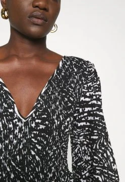 MICHAEL Michael Kors Damen ZEBRA SMOCK DRESS - Cocktailkleid/festliches Kleid - White/black -Michael Kors Verkäufe 932a73a866a546e0aa55503b5639d025