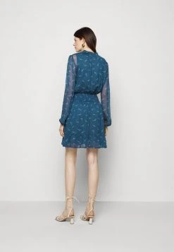 MICHAEL Michael Kors Damen SIG LOGO PRINT DRESS - Blusenkleid - River Blue -Michael Kors Verkäufe 937efb2a6d9e4b438a719e304b76cb98