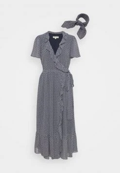 MICHAEL Michael Kors Damen PRINTED MIDI DRESS - Freizeitkleid - Blue -Michael Kors Verkäufe 949b4191be094e9aa46a97ff5b2168ff
