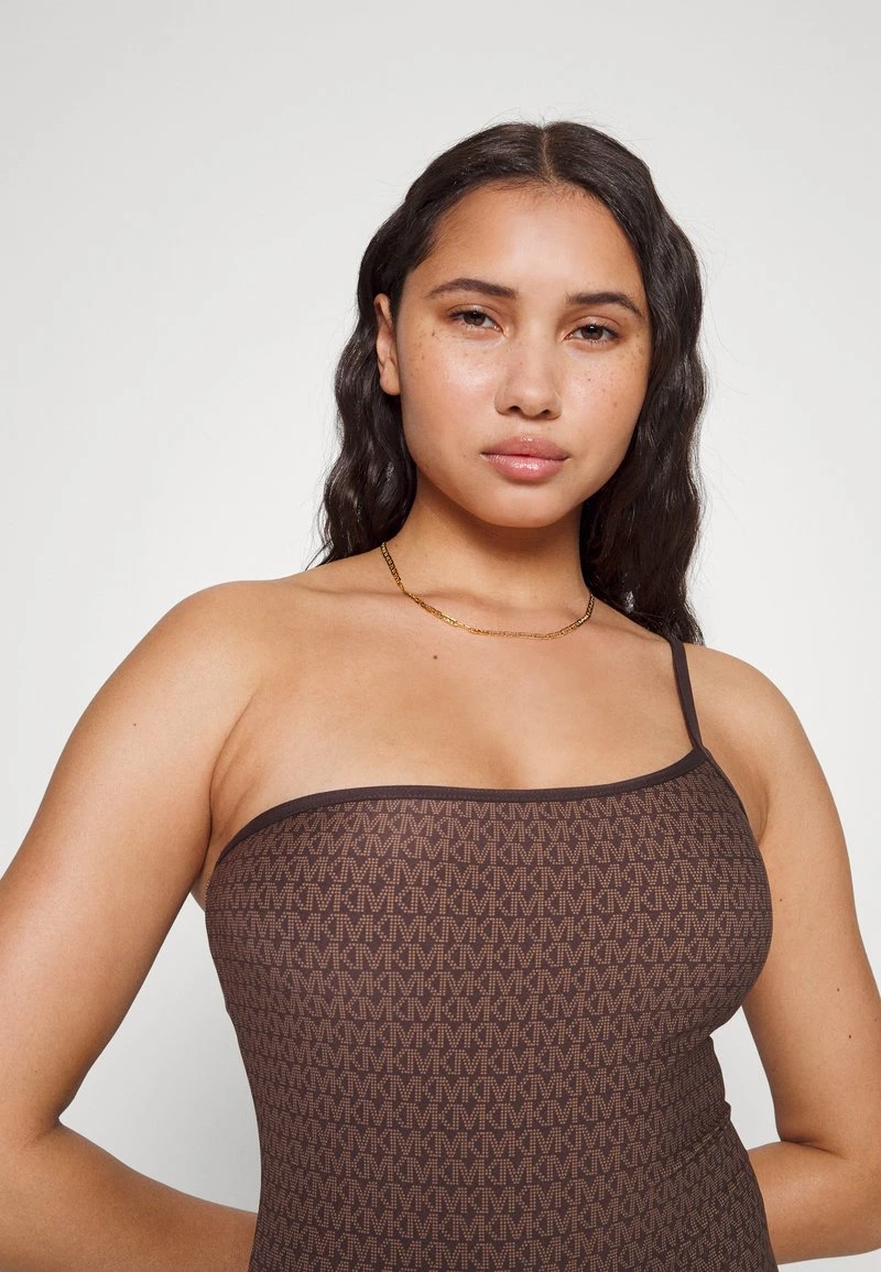 MICHAEL Michael Kors Damen SIGNATURE LOGO ONE SHOULDER ONEPIECE - Badeanzug - Chocolate 6 MICHAEL Michael Kors Damen SIGNATURE LOGO ONE SHOULDER ONEPIECE - Badeanzug - Chocolate – Bild 4