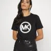 MICHAEL Michael Kors Damen STUD CIRCLE LOGO TEE - T-Shirt Print - Black 2 MICHAEL Michael Kors Damen STUD CIRCLE LOGO TEE - T-Shirt Print - Black -Michael Kors Verkäufe 98833cfc5aa443e1bd698f88effdb494