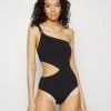 MICHAEL Michael Kors Damen ICONIC SOLIDS CUT OUT ONESHOULDER ONEPIECE - Badeanzug - Black -Michael Kors Verkäufe 9ccbea95ce6744e399e604768cb09361