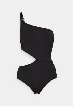 MICHAEL Michael Kors Damen ICONIC SOLIDS CUT OUT ONESHOULDER ONEPIECE - Badeanzug - Black -Michael Kors Verkäufe 9dfeacd52ba344fab717db8e61134510