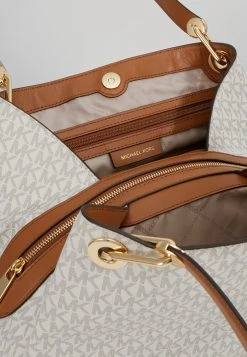 MICHAEL Michael Kors Damen RAVEN SHOULDER BAG - Handtasche - Vanilla -Michael Kors Verkäufe 9f445db625f14e92b6d81281383dad14