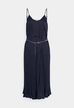 MICHAEL Michael Kors Damen PLEATED SLIP MIDI DRESS - Cocktailkleid/festliches Kleid - Midnightblue -Michael Kors Verkäufe a5ad838edfe1412abfa6bec24e0bba8a