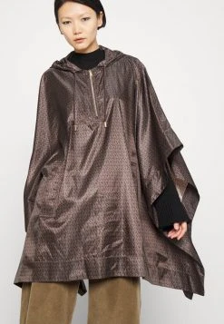 MICHAEL Michael Kors Damen ANORAK - Cape - Chocolate -Michael Kors Verkäufe a5c2adf7d4ad4943a49fcc3a9241f904