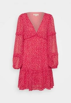 MICHAEL Michael Kors Damen TENTY CHEETAH MINI DRESS - Freizeitkleid - Blush Pink -Michael Kors Verkäufe a5d98e0d01ae4ea991df99ff87d35137