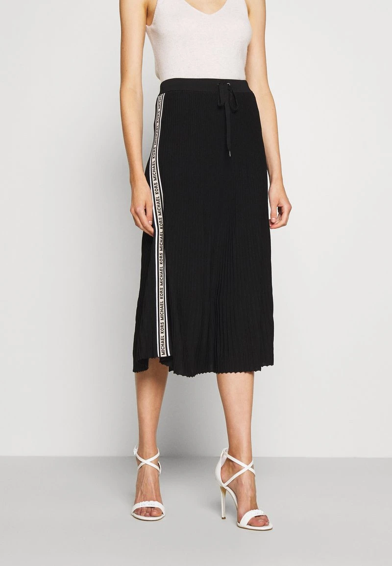 MICHAEL Michael Kors Damen LOGO TAPE MIDI SKIRT - A-Linien-Rock - Black 3 MICHAEL Michael Kors Damen LOGO TAPE MIDI SKIRT - A-Linien-Rock - Black