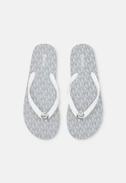 MICHAEL Michael Kors Damen STRIPE - Zehentrenner - Pearl Grey -Michael Kors Verkäufe a9f9462dfd094aea8f351b7c552309f7