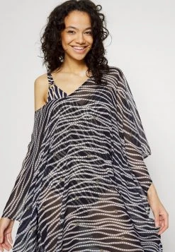 MICHAEL Michael Kors Damen DIAGONAL BELT V NECK CAFTAN - Strandaccessoire - Navy 5 MICHAEL Michael Kors Damen DIAGONAL BELT V NECK CAFTAN - Strandaccessoire - Navy -Michael Kors Verkäufe aaedfcde76a4408f838ff87eae223752