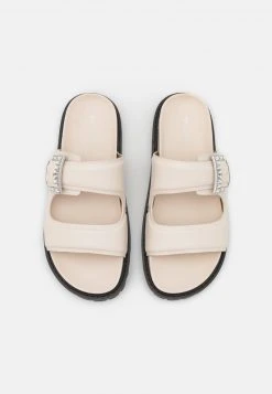 MICHAEL Michael Kors Damen GISELLE SLIDE - Pantolette Flach - Light Cream -Michael Kors Verkäufe ad13186c8e054022be81876cdd952620