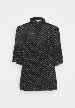 MICHAEL Michael Kors Damen LOGO BELL - Bluse - Black/ White -Michael Kors Verkäufe aed1b4744ccb45beacbfd59785e8b33f