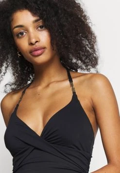 MICHAEL Michael Kors Damen SOLID LOGO CHAIN TANKINI - Bikini-Top - Black -Michael Kors Verkäufe af1b4e2c5c93437b95ee8b556131a67f