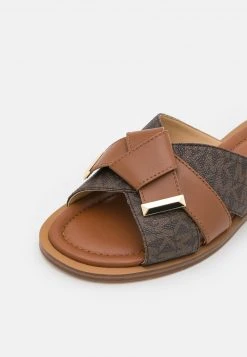 MICHAEL Michael Kors Damen ADDISON FLAT - Pantolette Flach - Brown/luggage -Michael Kors Verkäufe b0d6b3abe2024202acc37c73853cb21a