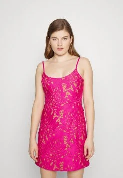 MICHAEL Michael Kors Damen PALM LACE DRESS - Cocktailkleid/festliches Kleid - Cerise