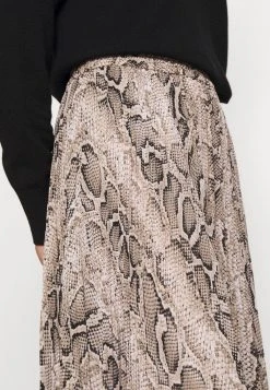 MICHAEL Michael Kors Damen PLEATED SNAKE SKIRT - A-Linien-Rock - Dune -Michael Kors Verkäufe b24f33fe15664162a86e9aac174ff73c