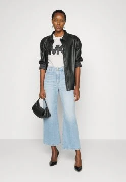 MICHAEL Michael Kors Damen SEQN LOGO TEE - T-Shirt Print - White -Michael Kors Verkäufe b324788d8c72406c87f884d24fbaa934