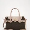 MICHAEL Michael Kors Damen CARMEN FLAP SATCHEL SEMI LUX - Handtasche - Brown/softpink -Michael Kors Verkäufe b56c4318e11541c69cffc3f874c61b2c