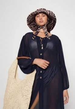 MICHAEL Michael Kors Damen LARGE GROMMET BUTTON FRONT COVERUP - Strandaccessoire - Navy -Michael Kors Verkäufe b9fcd9048e754629bb918df843cc9a85