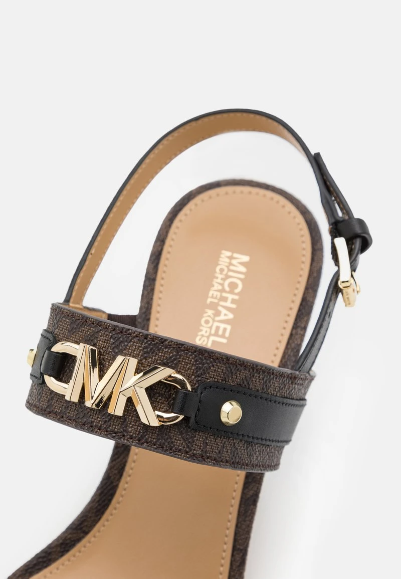 MICHAEL Michael Kors Damen FARRAH WEDGE - Plateausandalette - Brown/black 9 MICHAEL Michael Kors Damen FARRAH WEDGE - Plateausandalette - Brown/black – Bild 7