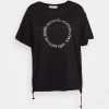 MICHAEL Michael Kors Damen BUNGEE LOGO TEE - T-Shirt Print - Black -Michael Kors Verkäufe bf5b77e3fca74473a83eaff85ef50c94