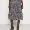 MICHAEL Michael Kors Damen HIPPIE MIDI SKIRT - A-Linien-Rock - Black/white -Michael Kors Verkäufe c22471a760e04a3cb489668466904673