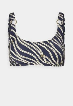 MICHAEL Michael Kors Damen DIAGONAL BELT LOGO RING BRALETTE - Bikini-Top - Navy -Michael Kors Verkäufe c27f2fb589a548098ce27e247a59a7d3