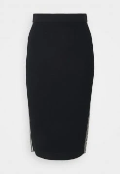 MICHAEL Michael Kors Damen LOGO TAPE SKIRT - Bleistiftrock - Black -Michael Kors Verkäufe c2dfc0f60ee44ee29dc2841a4557d649