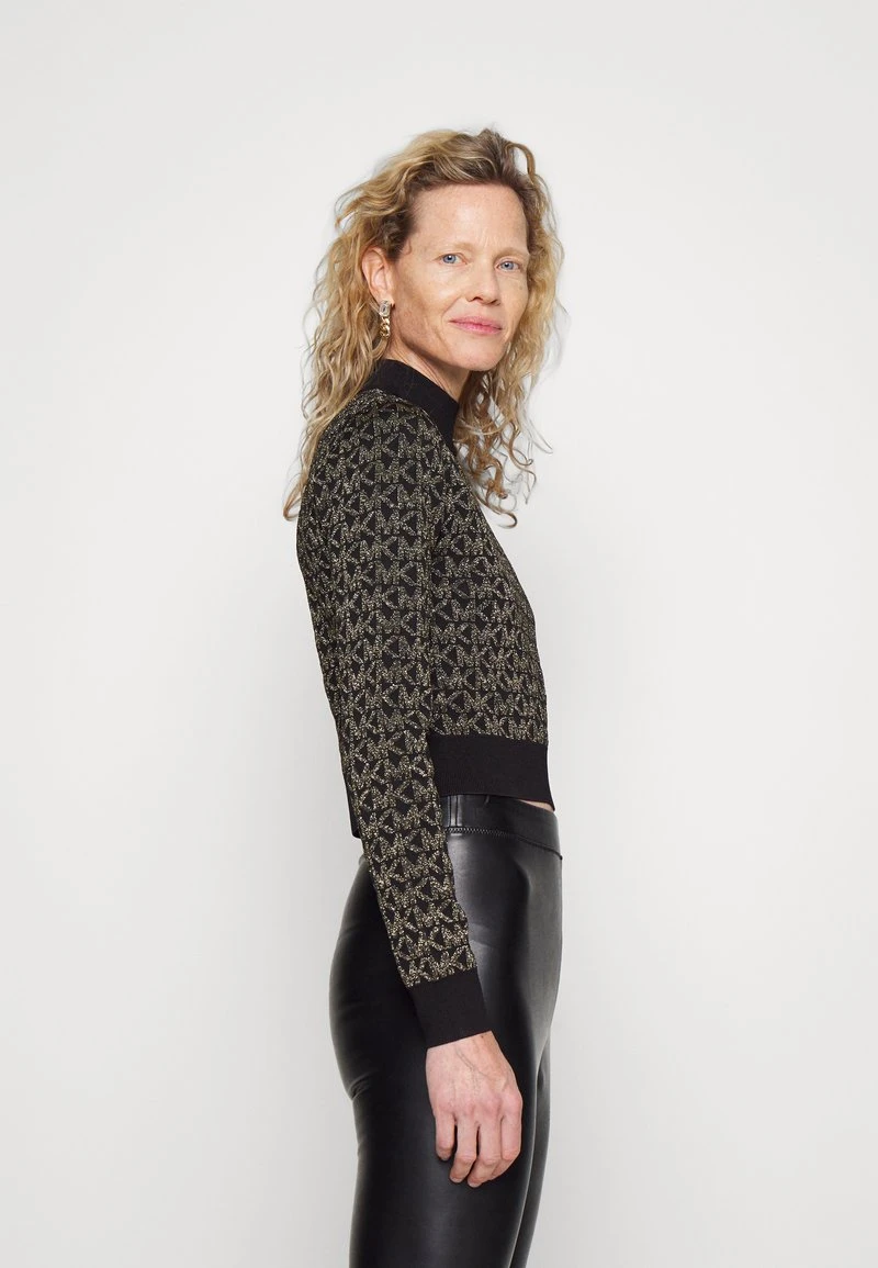 DOT CROP TOP - Strickpullover - black/gold MICHAEL Michael Kors Damen DOT CROP TOP - Strickpullover - Black/gold -Michael Kors Verkäufe c43c50e5359d472f9585bee23b28d6e9