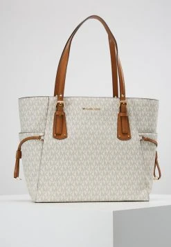 MICHAEL Michael Kors Damen VOYAGER SIGNATURE TOTE - Handtasche - Vanilla
