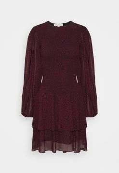 MICHAEL Michael Kors Damen CHEETAH SMOCK MINI - Freizeitkleid - Dark Ruby -Michael Kors Verkäufe c5e58f6e774f463f8d5aa9c6d1308625