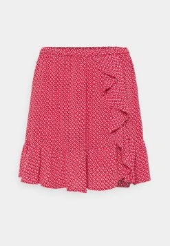 MICHAEL Michael Kors Damen PRINTED SKIRT - Minirock - Crimson -Michael Kors Verkäufe c7da759991934f9c94e1569a924a52a9