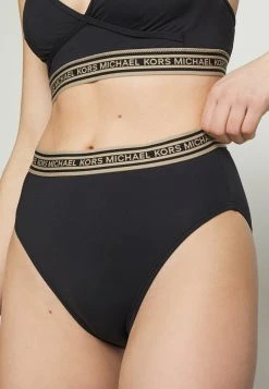 MICHAEL Michael Kors Damen LOGO ELASTIC SPORTY BRALETTE - Bikini-Top - Black -Michael Kors Verkäufe cafb1658f4aa44b591cc5fc2697af0a9