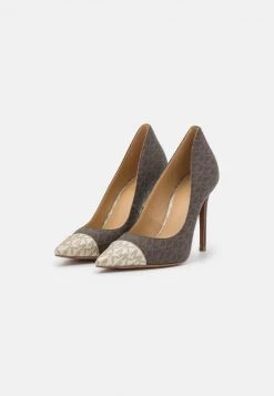 MICHAEL Michael Kors Damen KEKE TOE CAP - Pumps - Brown -Michael Kors Verkäufe cba0a345c4264df9b6e982ab65a97e31