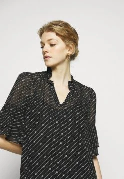 MICHAEL Michael Kors Damen LOGO BELL - Bluse - Black/ White -Michael Kors Verkäufe cf92ca37da944589a1e18d6644d2af55