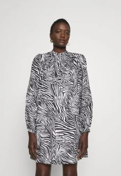 MICHAEL Michael Kors Damen LAWN ZEBRA MINI - Blusenkleid - White/black