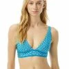 MICHAEL Michael Kors Damen Bikini-Top - Cyan Blue -Michael Kors Verkäufe d1138da4b8bb41dbba61860e09306af4